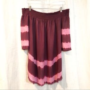 O’Neill / off the shoulder tie-dye dress
